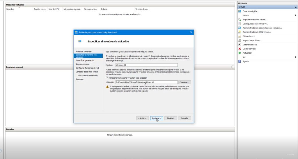 Instalación Windows 11 en máquina virtual