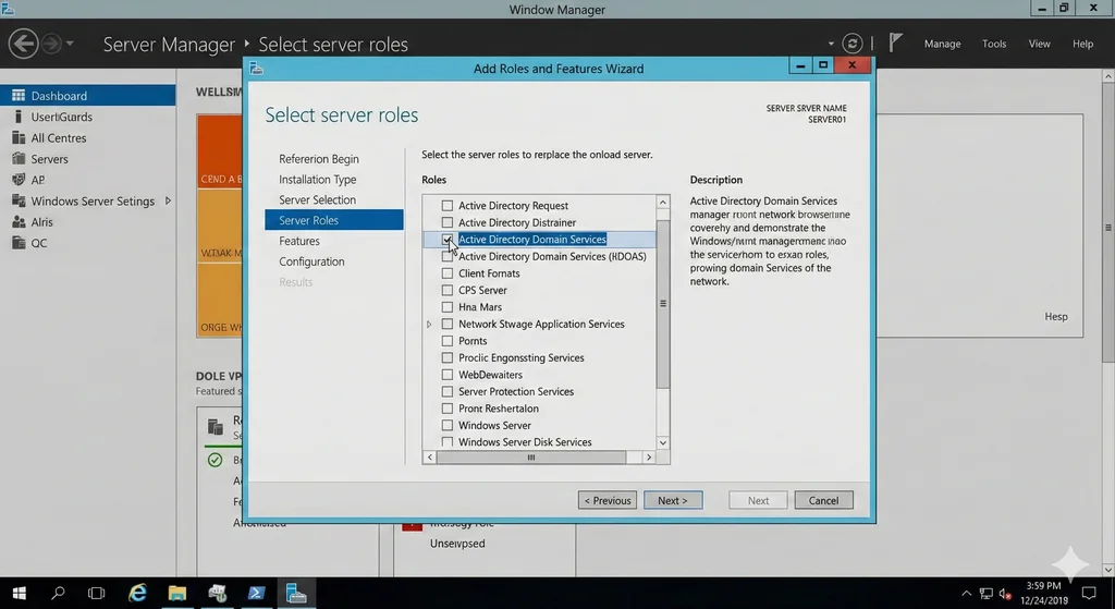 Windows Server 2025 Roles y características