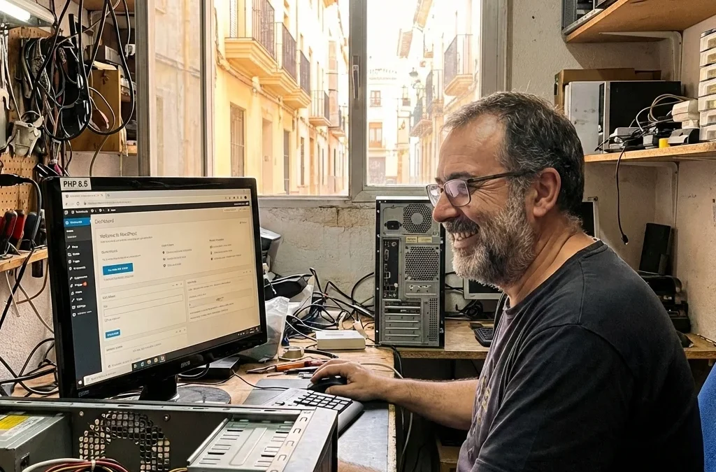 ¿Es seguro WordPress en 2026? Seguridad WordPress y WooCommerce en Gandia. PHP 8.5 y el mantenimiento vital