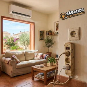 Sobrecarga eléctrica aire acondicionado vivienda | Aire acondicionado todo el día: el riesgo eléctrico que casi nadie revisa en casa